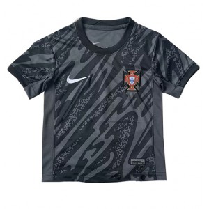 Portugali Maalivahti Jalkapallovaatteet Vieraspaita EM-Kisat 2024 Lyhythihainen